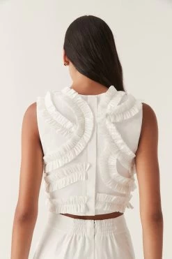 Aurelia Frill Shell Top -Aje 24RE1498 IVRY 6