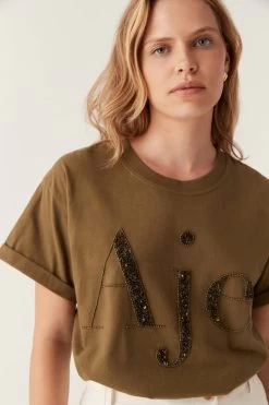 Karma Embellished Tee -Aje 24RE1506 DP OLV 4