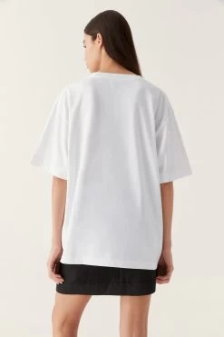 Rya Embellished Oversized Tee -Aje 24RE1507 WHT GLD 6