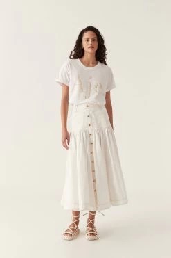 Logic Embellished Heritage Tee -Aje 24RE1510 WHT GLD 4