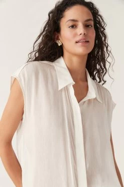 Solana Sleeveless Shirt 10 Solana Sleeveless Shirt -Aje 24RE1524 IVRY 1551