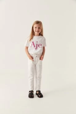 Precious Classic Logo Kids Tee -Aje 24RE1532 WHT DPMGNT 3