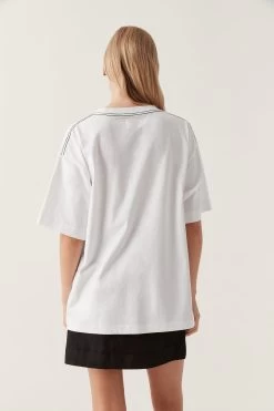 Amity Beaded Oversized Tee -Aje 24RE1539 WHT BLK 6