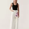 Flora Detail Wide Leg Jeans