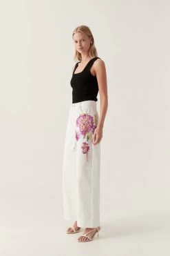 Flora Detail Wide Leg Jeans -Aje 24RE3095 WHT 3 06c5e449 4c9d 4977 8f79 c8116fa69380