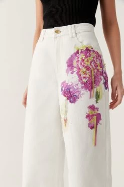 Flora Detail Wide Leg Jeans -Aje 24RE3095 WHT 4 61601b14 8e31 4b67 9d06 7da7f2c82f3f
