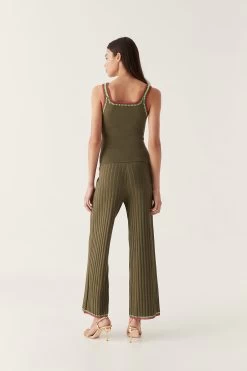 Tazia Crochet Edge Knit Pants -Aje 24RE3098 DP OLV 7