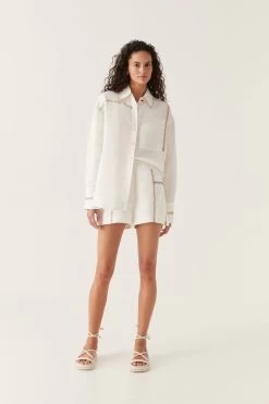 Sahira Barbstitch Short -Aje 24RE3110 IVOCHOCBRN 1716