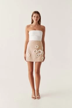 Dorothy Flower Mini Skirt -Aje 24RE4119 IVRY NAT 3 d2de843c a026 4513 ba87 fcecddd26825