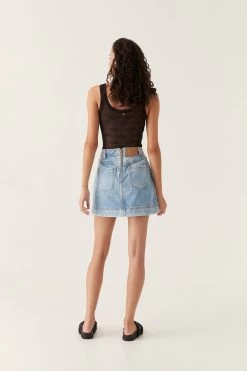 Aje X Outland Denim Mini Skirt -Aje 24RE4138 COAST BLU 6