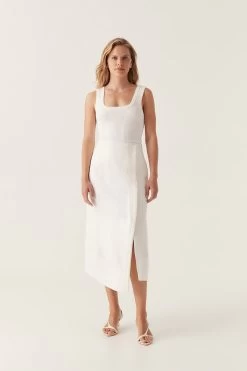 Theory Cinched Midi Skirt