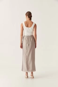 Immersion Maxi Skirt -Aje 24RE4161 MT OYS GRY 5