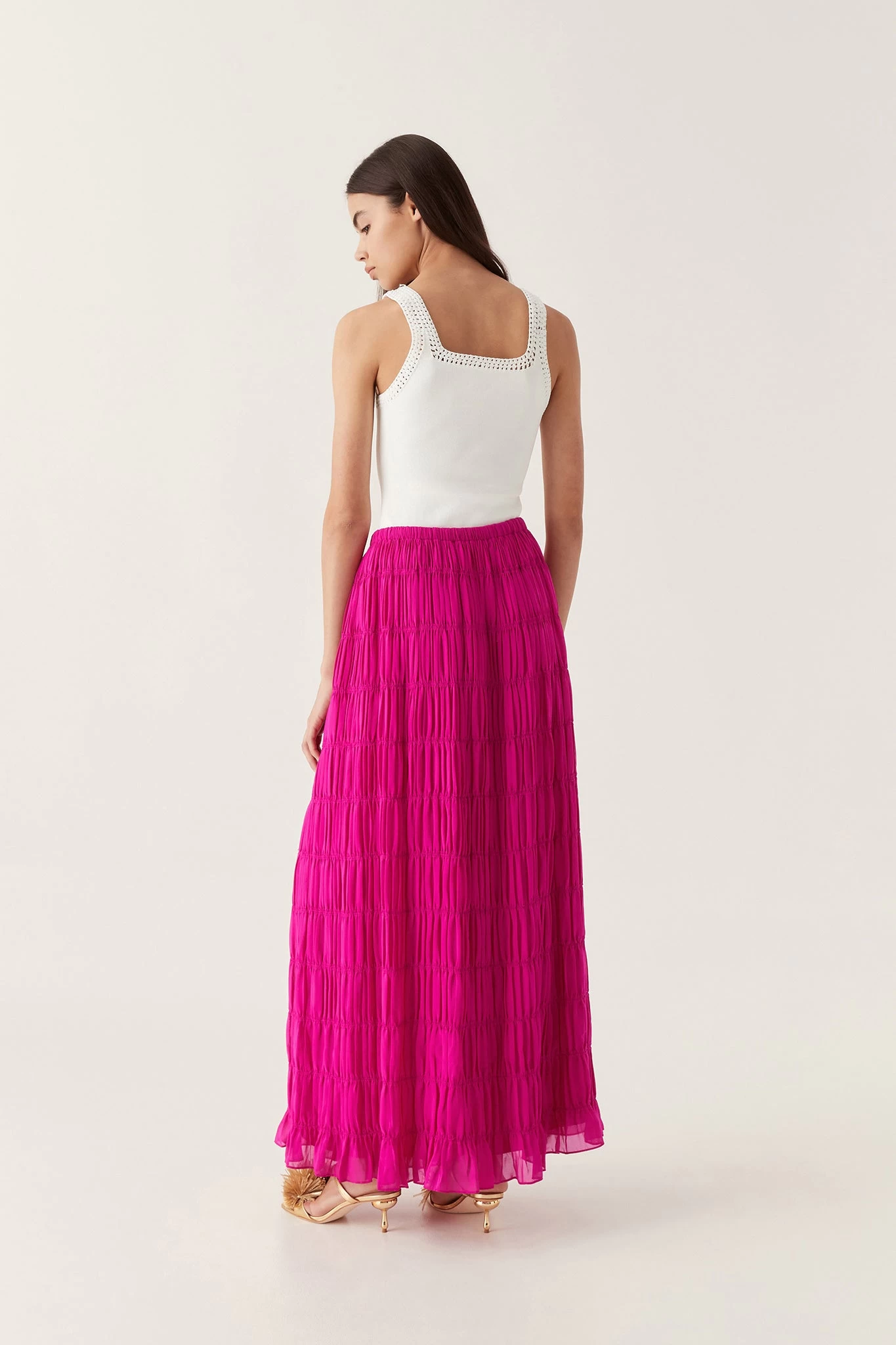 Rosewood Ruched Maxi Skirt 5 Rosewood Ruched Maxi Skirt - Image 5
