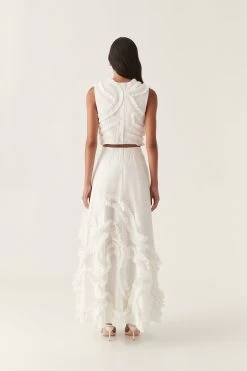 Kendra Frill Maxi Skirt 9 Kendra Frill Maxi Skirt -Aje 24RE4170 IVRY 6