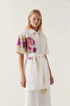 Flora Detail Denim Shirt Dress -Aje 24RE5323 WHT 3 6bf645c3 4b0c 4a8a 9c2d af8106ef9af5