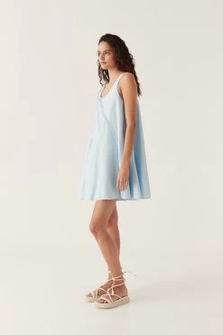 Asta Whipstitch Mini Dress -Aje 24RE5416 PAL BLU 3