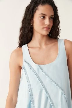 Asta Whipstitch Mini Dress -Aje 24RE5416 PAL BLU 4