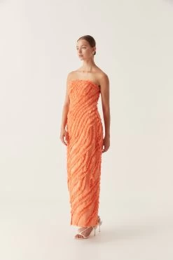 Terrene Frill Maxi Dress