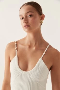 Veida Ottoman Knit Midi Dress -Aje 24RE5491 IVRY 4