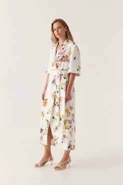 Tabitha Wrap Front Midi Dress -Aje 24RE5493 SCTD FLO 3