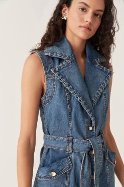 Balance Denim Mini Dress 9 Balance Denim Mini Dress -Aje 24RE5547 90S WSH 4