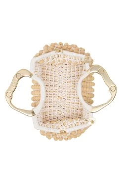 Valerie Beaded Frame Clutch -Aje 24RE6021 WHT NAT 6