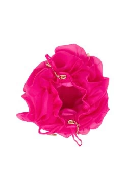 Evalie Organza Ruffle Bag -Aje 24RE6023 DP MGNTA 3