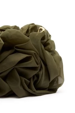 Alana Organza Ruffle Clutch -Aje 24RE6024 DP OLV 4