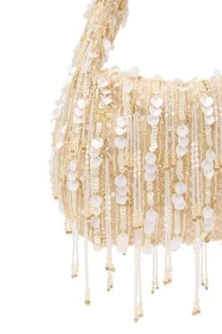 Temperance Scrunch Sequin Bag -Aje 24RE6166 GLD 4