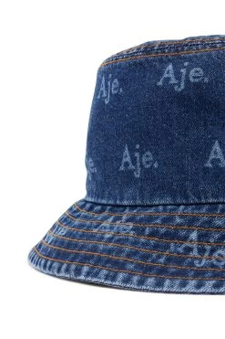 Jette Denim Bucket Hat -Aje 24RE8189 LOGO WASH 4