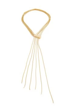 Chevron Drop Chain Necklace -Aje 24RE9054 GLD 3