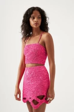 New Catara Sequin Mini Skirt -Aje 3 11a9d9ff ae1f 4cd4 b1fc 8fd6ef29e31f