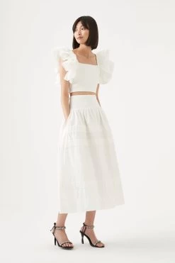 Rosalie Knit Waist Midi Skirt