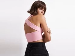 Alla Knit Crop -Aje Alla Knit Crop pink landscape