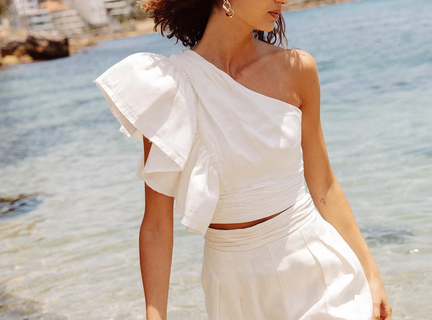 Bonjour One Shoulder Frill Top 6 Bonjour One Shoulder Frill Top - Image 6