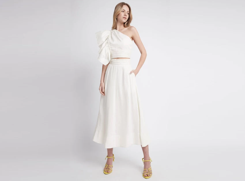 Bonjour Ruched Waist Midi Skirt 6 Bonjour Ruched Waist Midi Skirt - Image 6