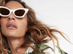 Aje X Local Supply The Cat Eye Sunglasses -Aje CAT EYE WHITE LANDSCAPE