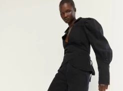 Dione Denim Wrap Top 17 Dione Denim Wrap Top -Aje Dione Denim Wrap Top landscape