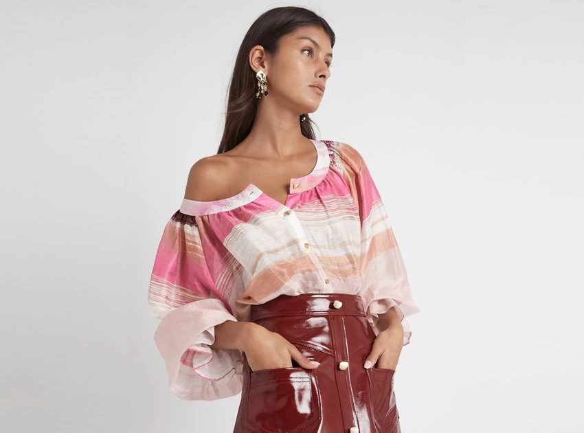 Kasbah Le Corsaire Sunset Stripe Button Blouse 8 Kasbah Le Corsaire Sunset Stripe Button Blouse - Image 8