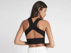 Livadi Cut Out Knit Logo Crop Top 13 Livadi Cut Out Knit Logo Crop Top -Aje Livadi Cut Out Knit Logo Crop Top black landscape