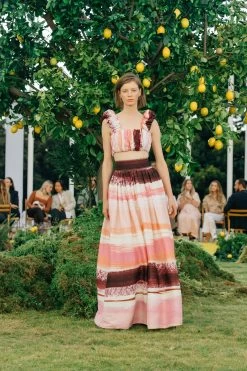 Kasbah Sunset Stripe Maxi Skirt -Aje Look 29