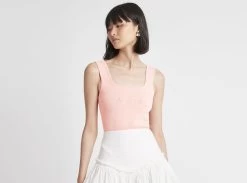 Patencio Knit Cami Top -Aje Patencio Knit Cami Top pink landscape