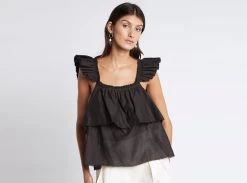 Romance Ruffle Shoulder Cami 15 Romance Ruffle Shoulder Cami -Aje Romance Ruffle Shoulder Cami landscape