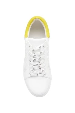 Hazel Whipstitch Trainer 6 Hazel Whipstitch Trainer -Aje S02 21SS7010 Hazel Whipstitch Trainer White Yellow 21645 Aje 0020 detailshot