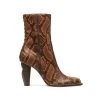 Serpentine High Heel Ankle Boot