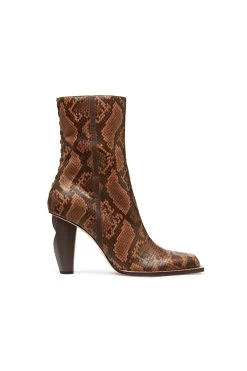 Serpentine High Heel Ankle Boot