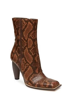 Serpentine High Heel Ankle Boot -Aje S07 22AW7000 BROWNSNAKEEFFECT SerpentineHighHeelAnkleBoot 22260 Aje B 0114 fullshot