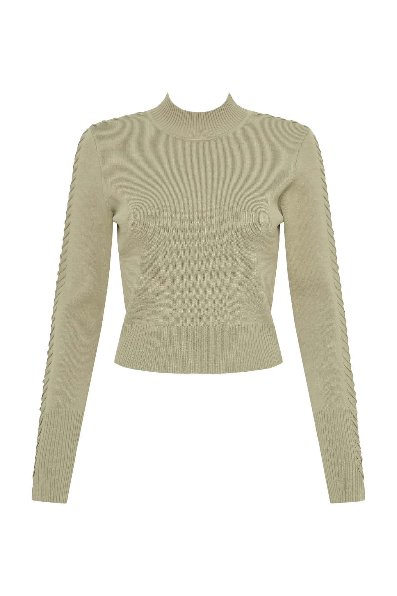 Kai Cropped Crepe Knit Top 2 Kai Cropped Crepe Knit Top - Image 2
