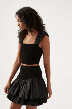 Allard Ruched Strap Knit Top