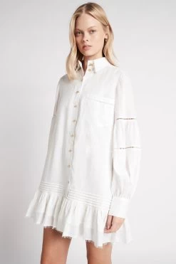 Lotus Shirt Dress 13 Lotus Shirt Dress -Aje S10 LotusShirtDress20RE5174 IVORY 22011 Aje 0766